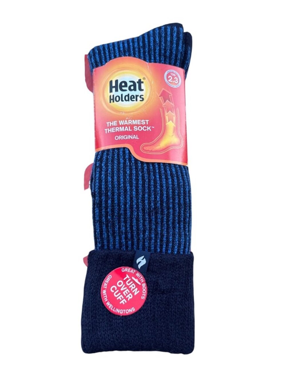 Heat Holder Socks 2.3 Women’s 8-13 NWT Navy Turn over Cuff Men's 7-12